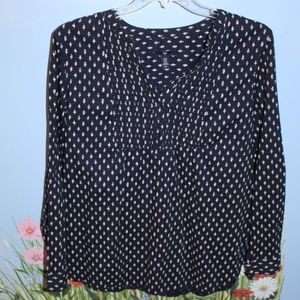 Gap Long Sleeve w/h Tribal (ish?) Print Shirt